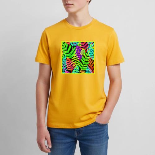 Glowing Leaf Pattern Design - Kids' Premium T-Shirt