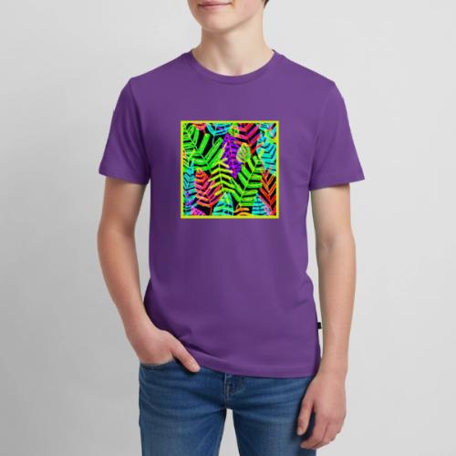 Glowing Leaf Pattern Design - Kids' Premium T-Shirt