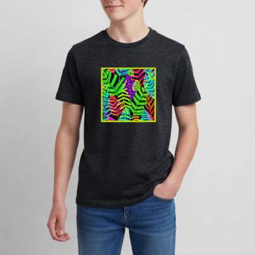 Glowing Leaf Pattern Design - Kids' Premium T-Shirt
