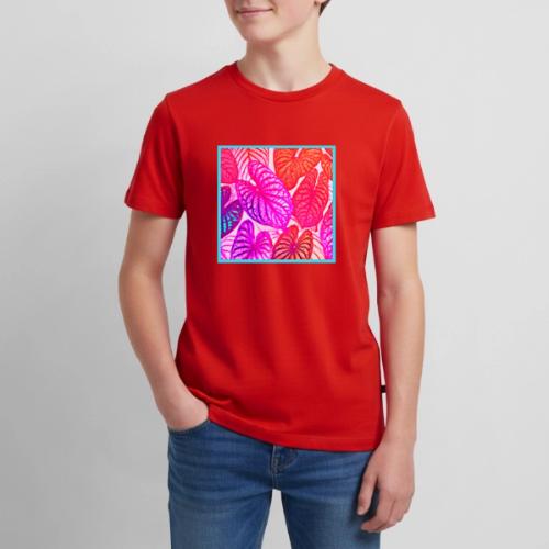 Color Burst Leaves Neon Elegance - Kids' Premium T-Shirt