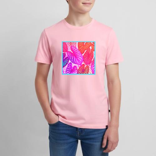 Color Burst Leaves Neon Elegance - Kids' Premium T-Shirt