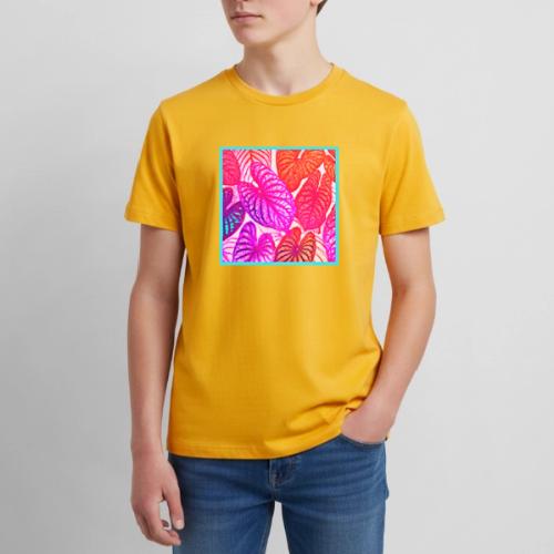 Color Burst Leaves Neon Elegance - Kids' Premium T-Shirt