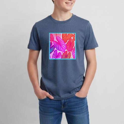 Color Burst Leaves Neon Elegance - Kids' Premium T-Shirt