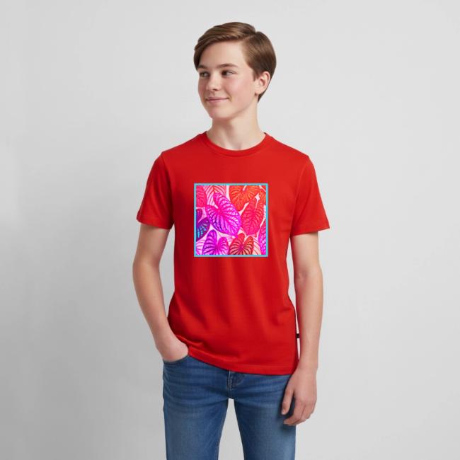 Color Burst Leaves Neon Elegance