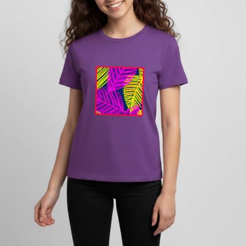Neon Leaf Delight Chromatic Art - Kids' Premium T-Shirt