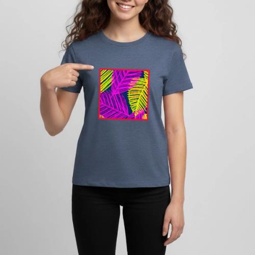 Neon Leaf Delight Chromatic Art - Kids' Premium T-Shirt