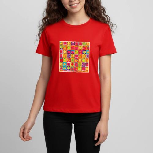 Fruit-Filled Square Patterns: Colorful Comics - Kids' Premium T-Shirt