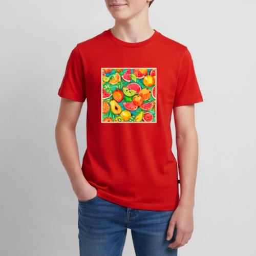 Vibrant Fruits Pattern - Kids' Premium T-Shirt
