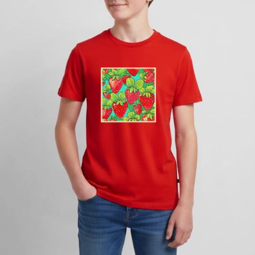 Strawberry Pop Art Pattern - Kids' Premium T-Shirt