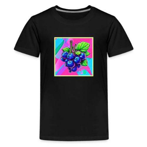 Vibrant Blueberry Artwork - Kids' Premium T-Shirt