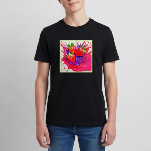 Vibrant Strawberry Splash - Kids' Premium T-Shirt