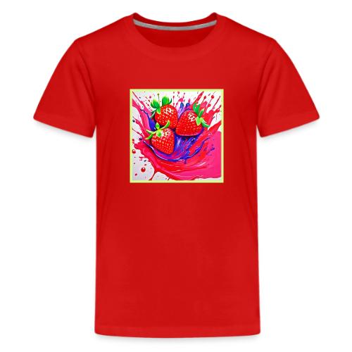 Vibrant Strawberry Splash - Kids' Premium T-Shirt