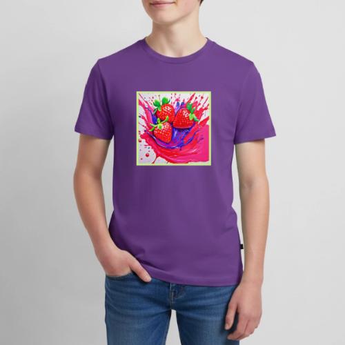 Vibrant Strawberry Splash - Kids' Premium T-Shirt
