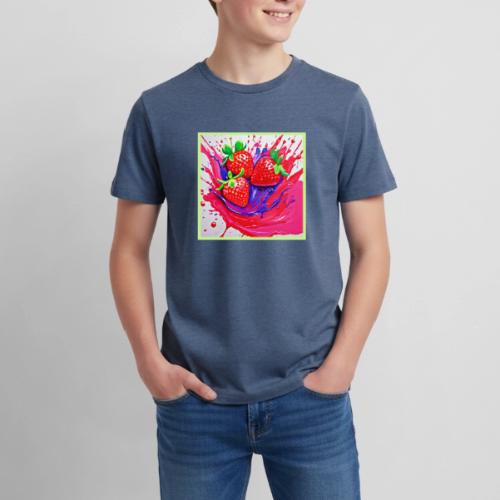 Vibrant Strawberry Splash - Kids' Premium T-Shirt