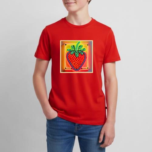 Colorful Strawberry Neon Glow - Kids' Premium T-Shirt