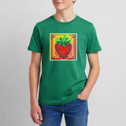 Colorful Strawberry Neon Glow - Kids' Premium T-Shirt