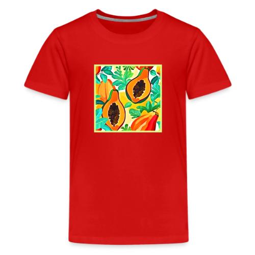 Tropical Papaya Pop Art - Kids' Premium T-Shirt