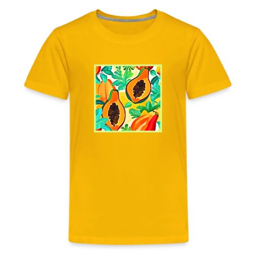 Tropical Papaya Pop Art - Kids' Premium T-Shirt