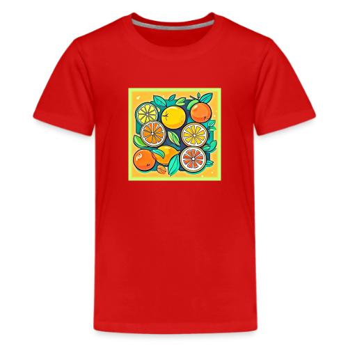 Citrus Fruit Art Design - Kids' Premium T-Shirt