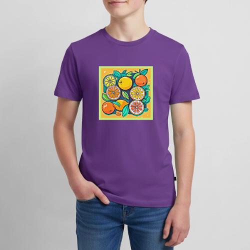 Citrus Fruit Art Design - Kids' Premium T-Shirt