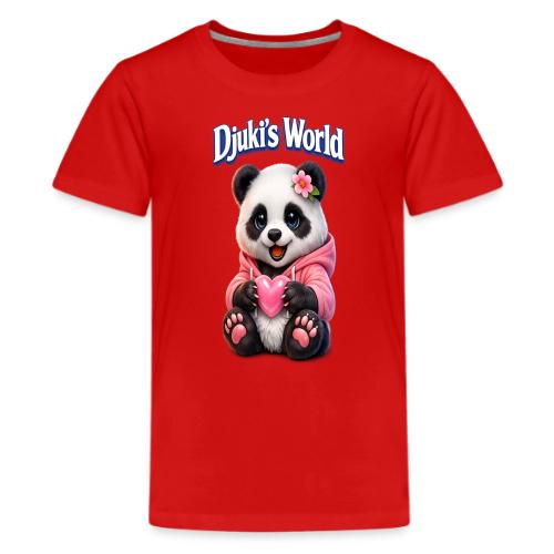 Panda – Heart Hoodie Edition - Kids' Premium T-Shirt