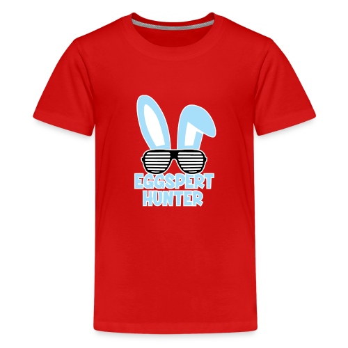 Eggspert Hunter Easter Bunny with Sunglasses - Kids' Premium T-Shirt