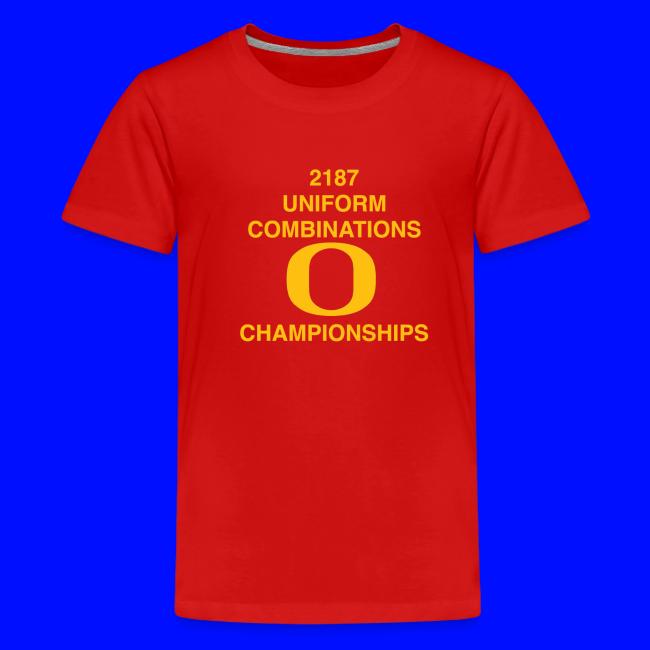 2187 UNIFORM COMBINATIONS O CHAMPIONSHIPS