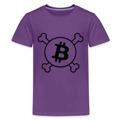 btc pirateflag jolly roger bitcoin pirate flag - Kids' Premium T-Shirt