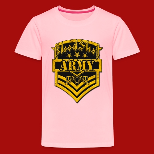 BloodShot ARMYLogo Gold /Black - Kids' Premium T-Shirt