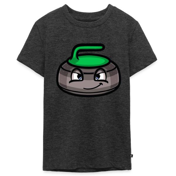 Curling stone mascot - green Kids' Premium T-Shirt