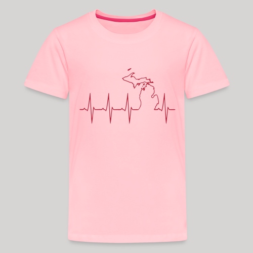 Michigan Heartbeat - Kids' Premium T-Shirt