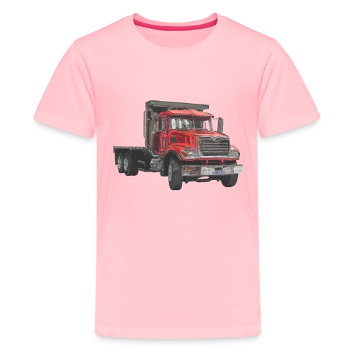 Flatbed Truck - Red - Kids' Premium T-Shirt