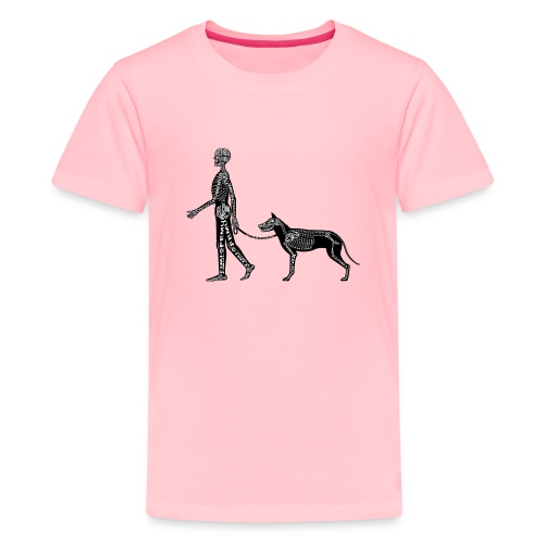 Skeleton Human and Dog - Kids' Premium T-Shirt