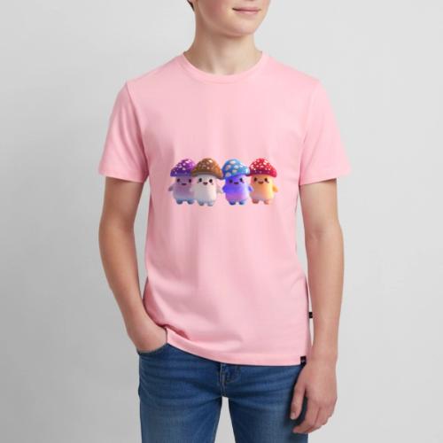 Colorful Cartoon Mushroom Quartet - Kids' Premium T-Shirt