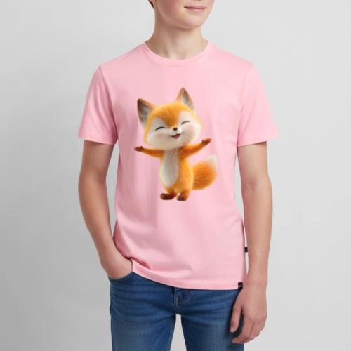 Cute 3D Cartoon Fox Standing Arms Up - Kids' Premium T-Shirt