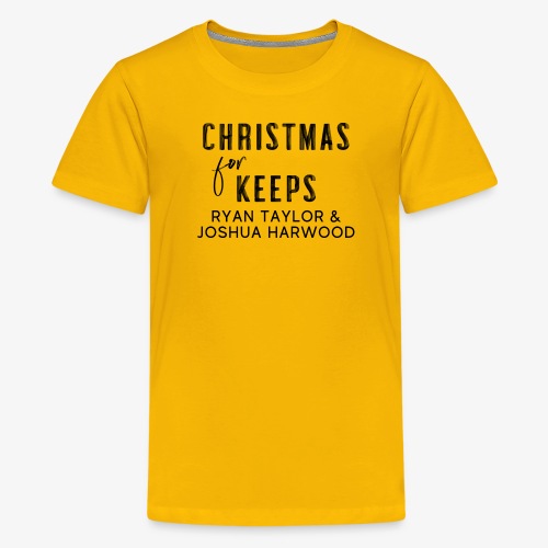 Christmas for Keeps Title Block - Black Font - Kids' Premium T-Shirt