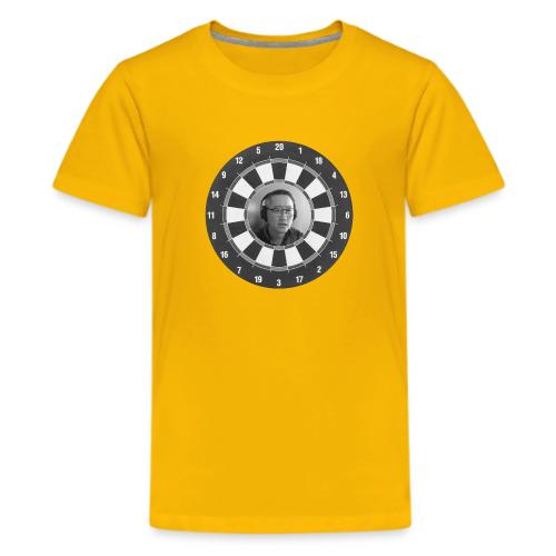 Producer Jay on Dartboard with Fusco Show back - Kids' Premium T-Shirt