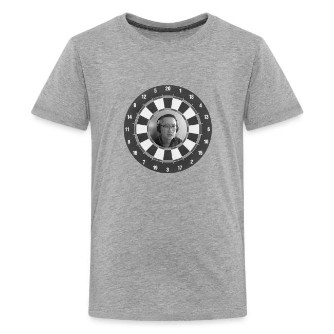 Producer Jay on Dartboard with Fusco Show back