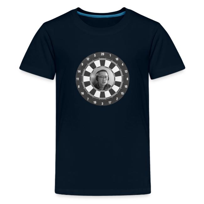 Producer Jay on Dartboard with Fusco Show back