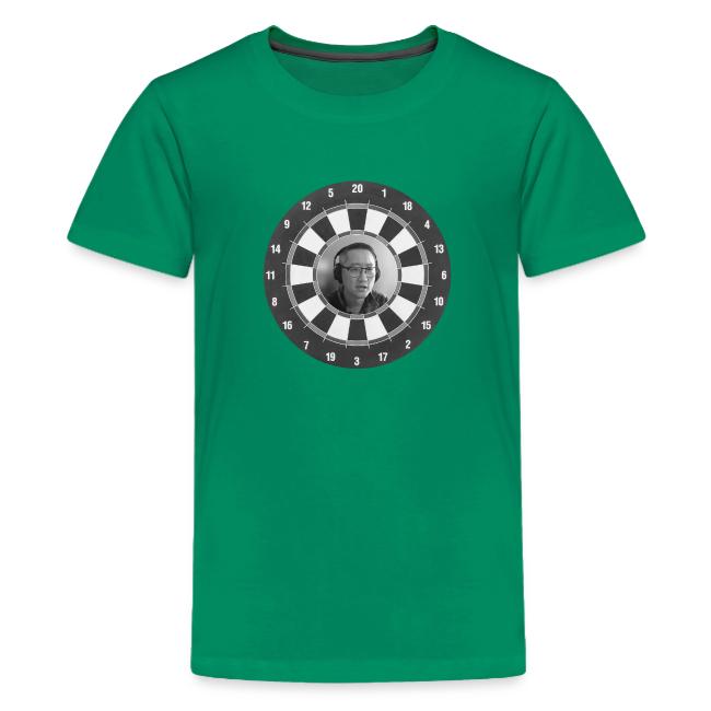 Producer Jay on Dartboard with Fusco Show back