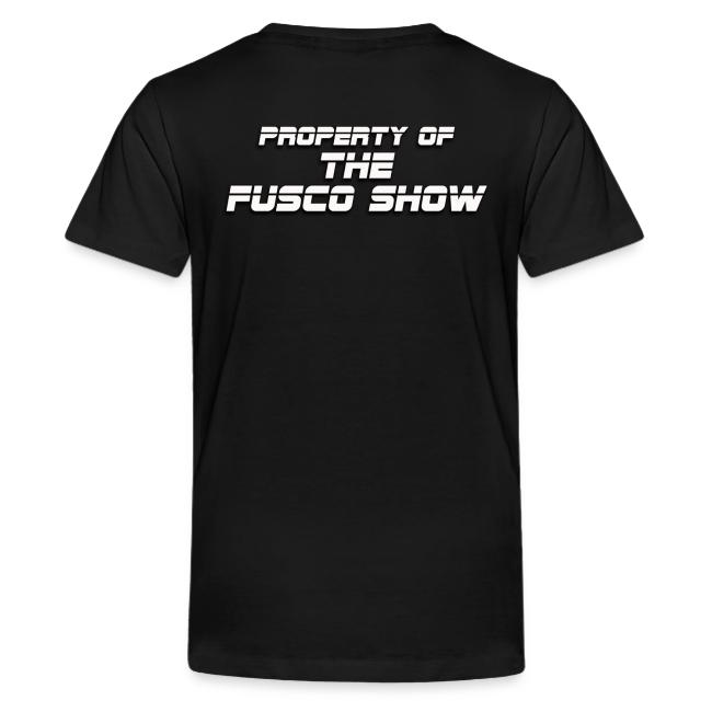 Producer Jay on Dartboard with Fusco Show back