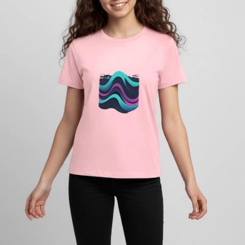 Abstract Wavy Ocean Pattern - Kids' Premium T-Shirt