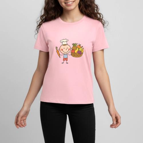 Chef Boy Cartoon Fruit Basket Kids Shirt - Kids' Premium T-Shirt