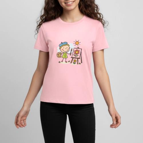 Cartoon Artist Boy Kids Painting T-Shirt - Kids' Premium T-Shirt