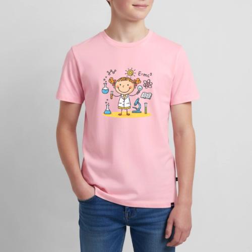Cartoon Girl Scientist Kids Science T-Shirt - Kids' Premium T-Shirt