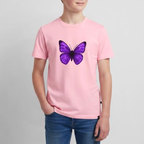 Neon Purple Butterfly - Kids' Premium T-Shirt