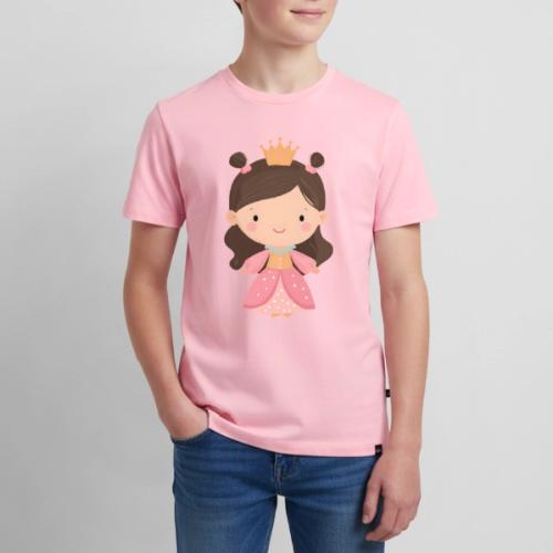 Cute Cartoon Little Princess Standing and Smiling - Kids' Premium T-Shirt