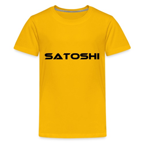 satoshi stroke only one word satoshi, bitcoiner - Kids' Premium T-Shirt