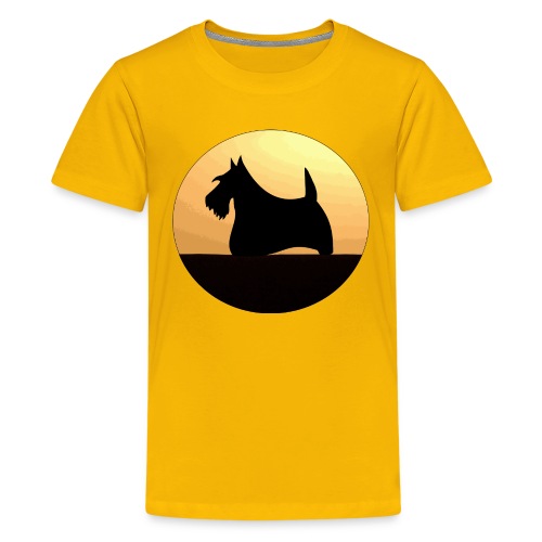 Sunset Scottish Terrier - Kids' Premium T-Shirt