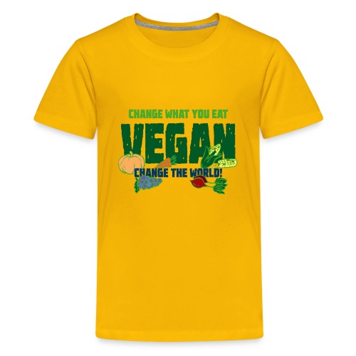 Change what you eat, change the world - Vegan - Kids' Premium T-Shirt